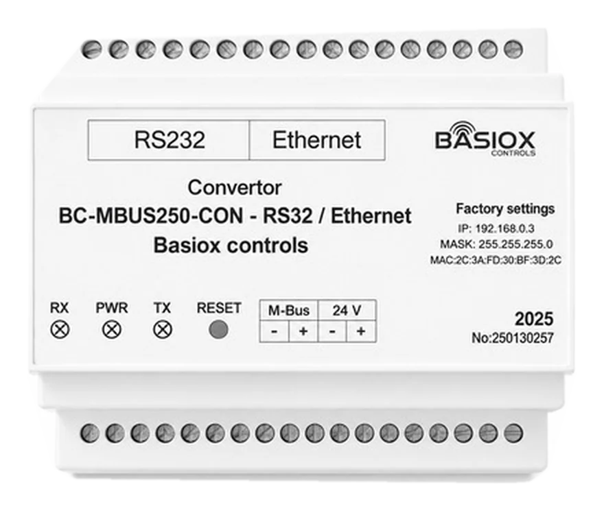 Click to enlarge Basiox M-Bus to Ethernet converter
